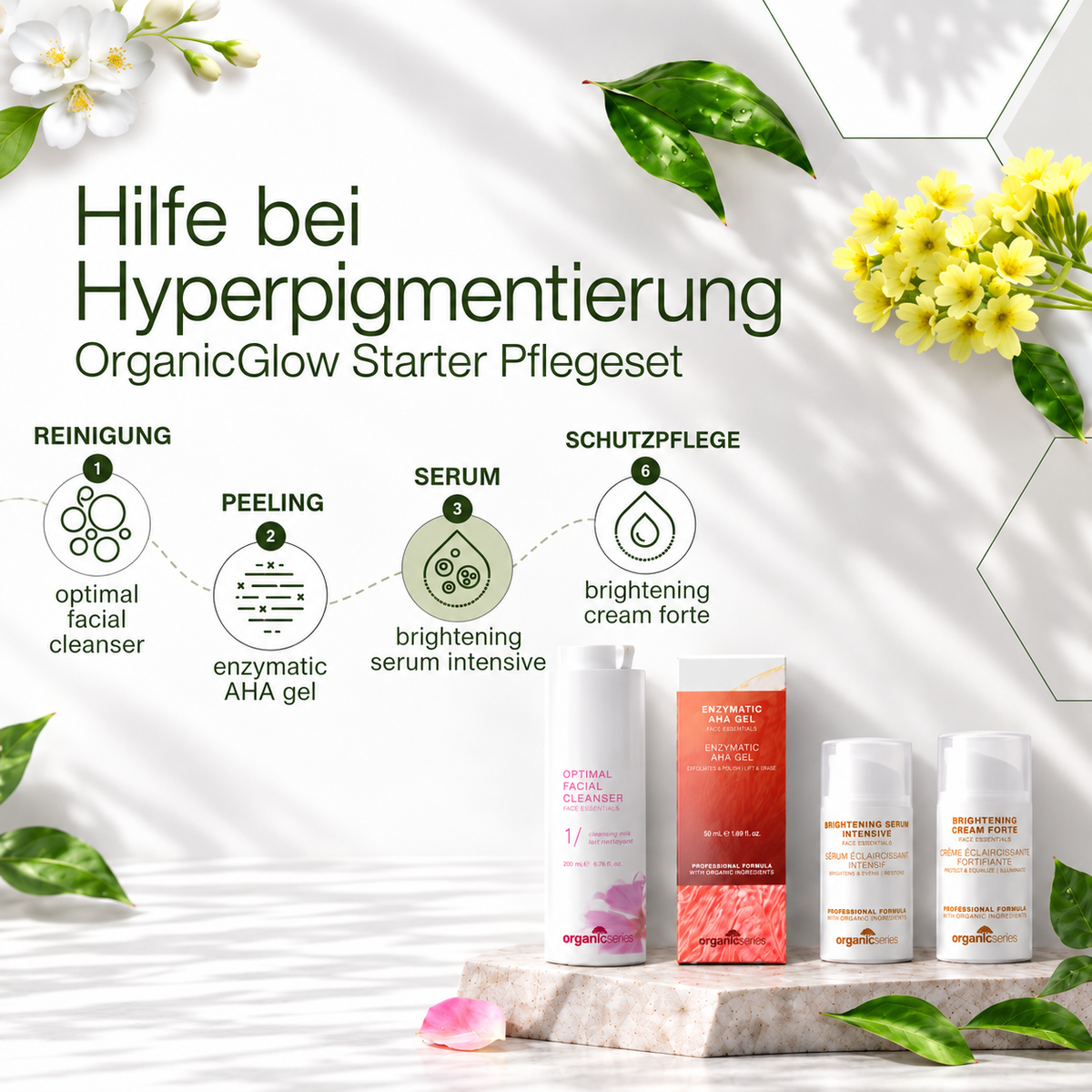 Organic Glow - Pflegeset gegen Hyperpigmentierungen