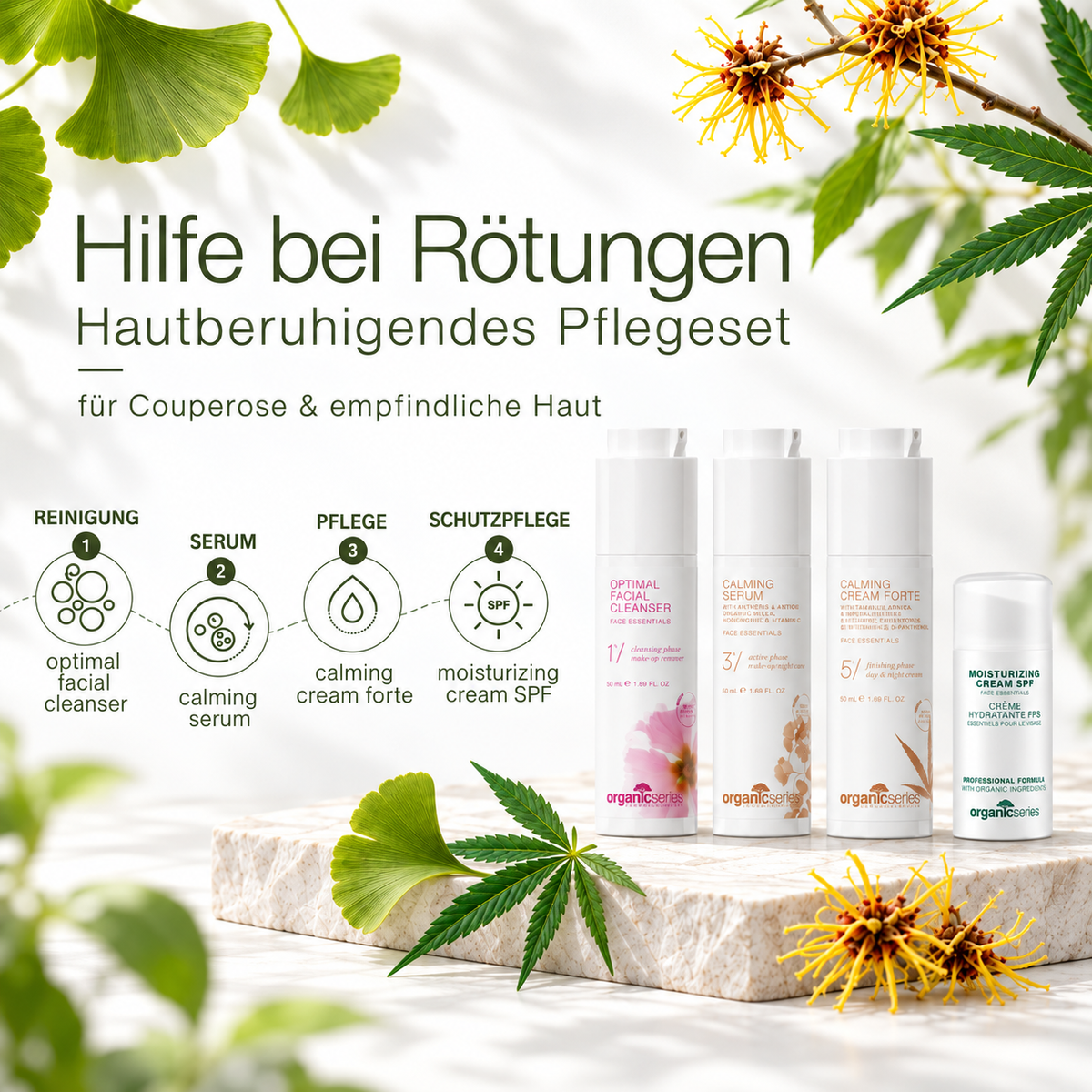 Organic Anti-Redness - Calming Pflegeset für gerötete Haut