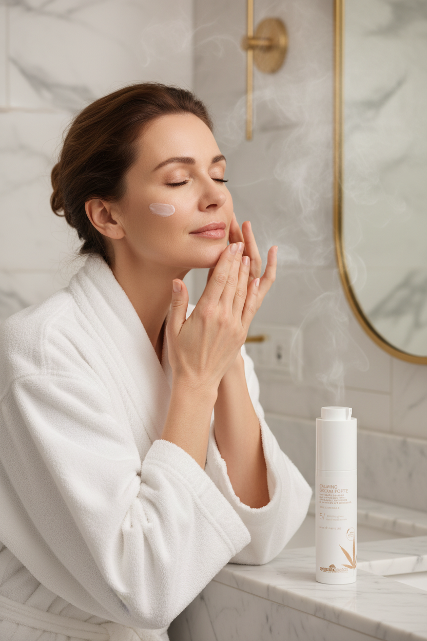 Calming Cream Forte in der Anwendung bei empfindlicher und geröteter Haut