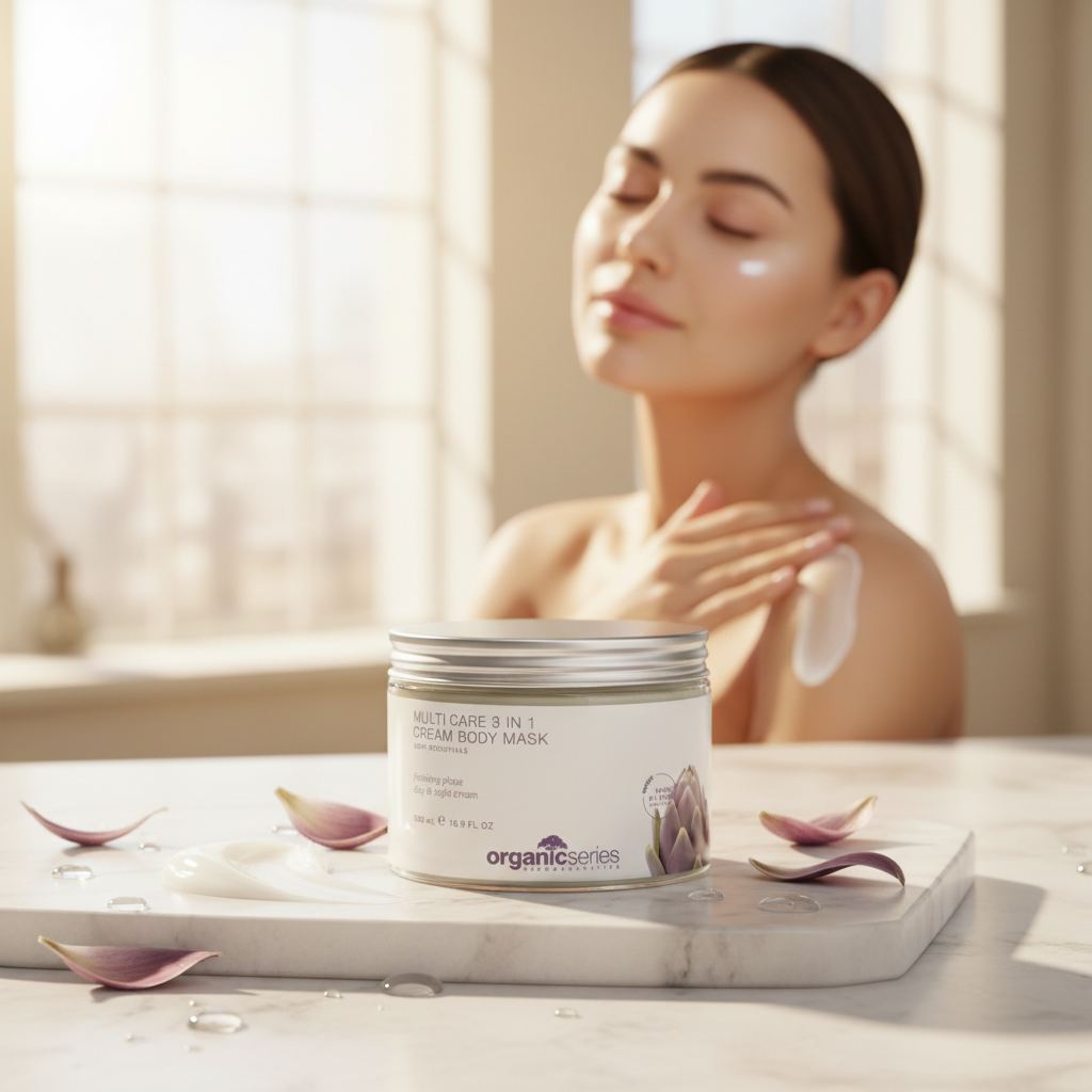OrganicSeries Multi Care 3 in 1 Cream Body Mask - Luxury Spa Photography
